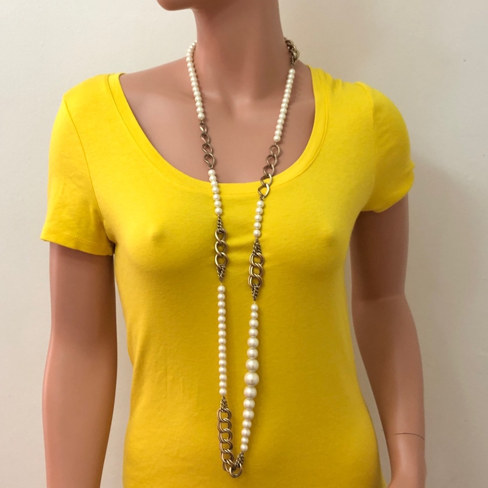 Kenneth Cole Pearl Gold Necklace